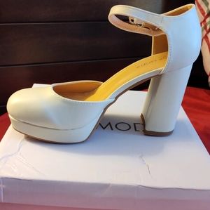 Ivory platform shoes